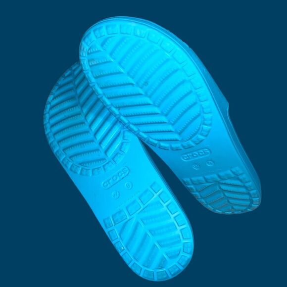 Electric Blue CROCS Sloan Flip Flop Slides Sandals Size W 9 - Picture 4 of 7